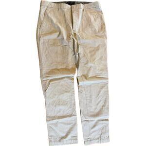 Banana Republic Kentfield Chino Pants Mens 35x30 Gray Plaid Straight Leg